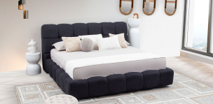 Cama King Size Dakota Charcoal