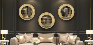 Espejo De Pared Mirror Royal Gold