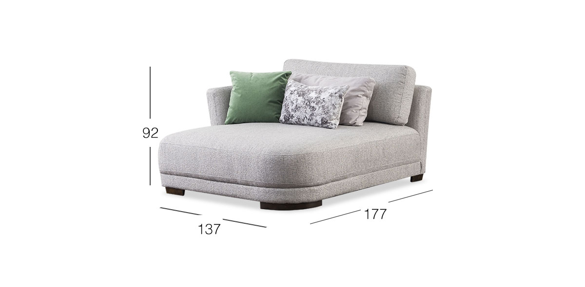 Chaise Long Brazo Izquierdo Cocca Niquel