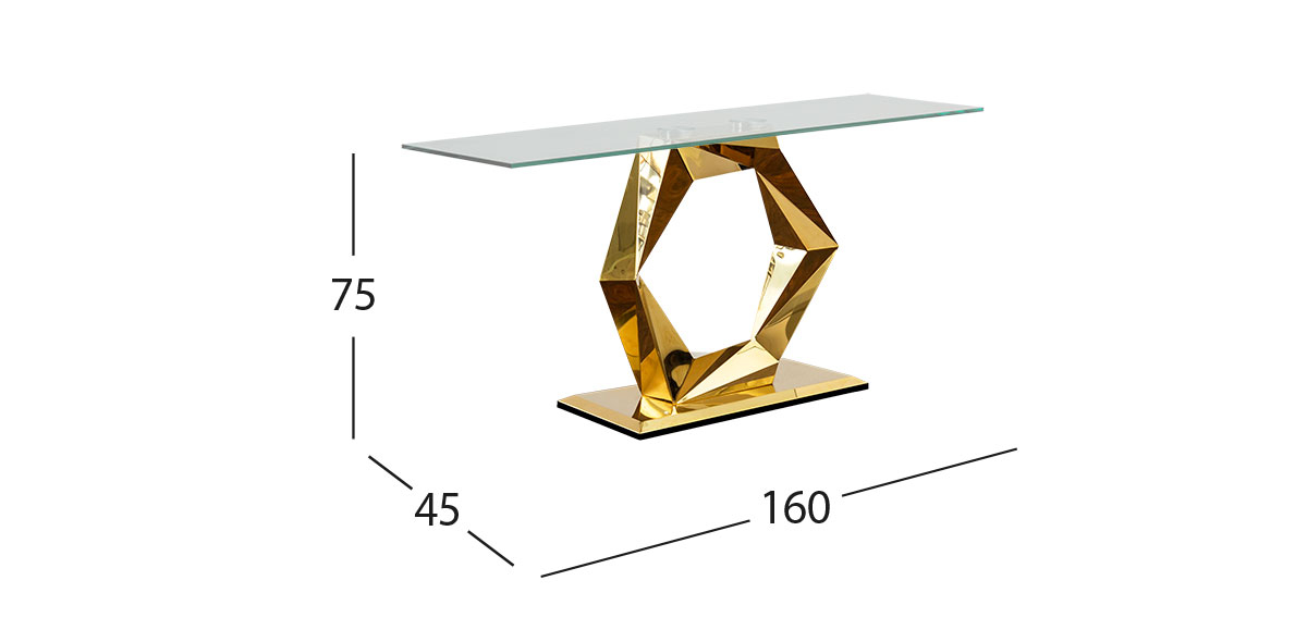 Consola Rectangular Royal Gold Hexa 